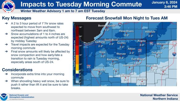 Winter Weather Advisory in effect for early Tuesday morning - WOWO News ...