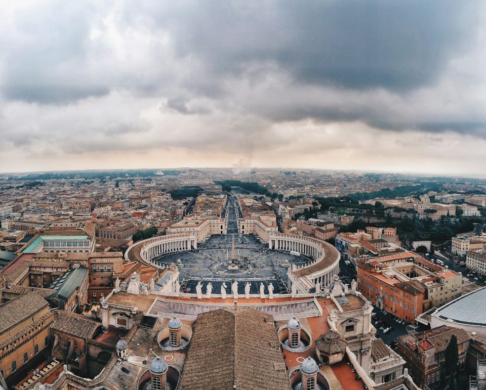 aerial city view
