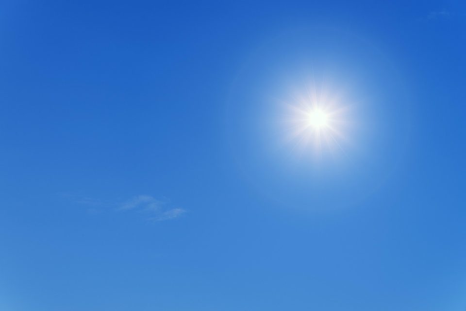 sun, sky, blue, sunlight, sunbeam, sun rays, atmosphere, warm, hot, summer, blue sky, clear sky, daylight, nature, day