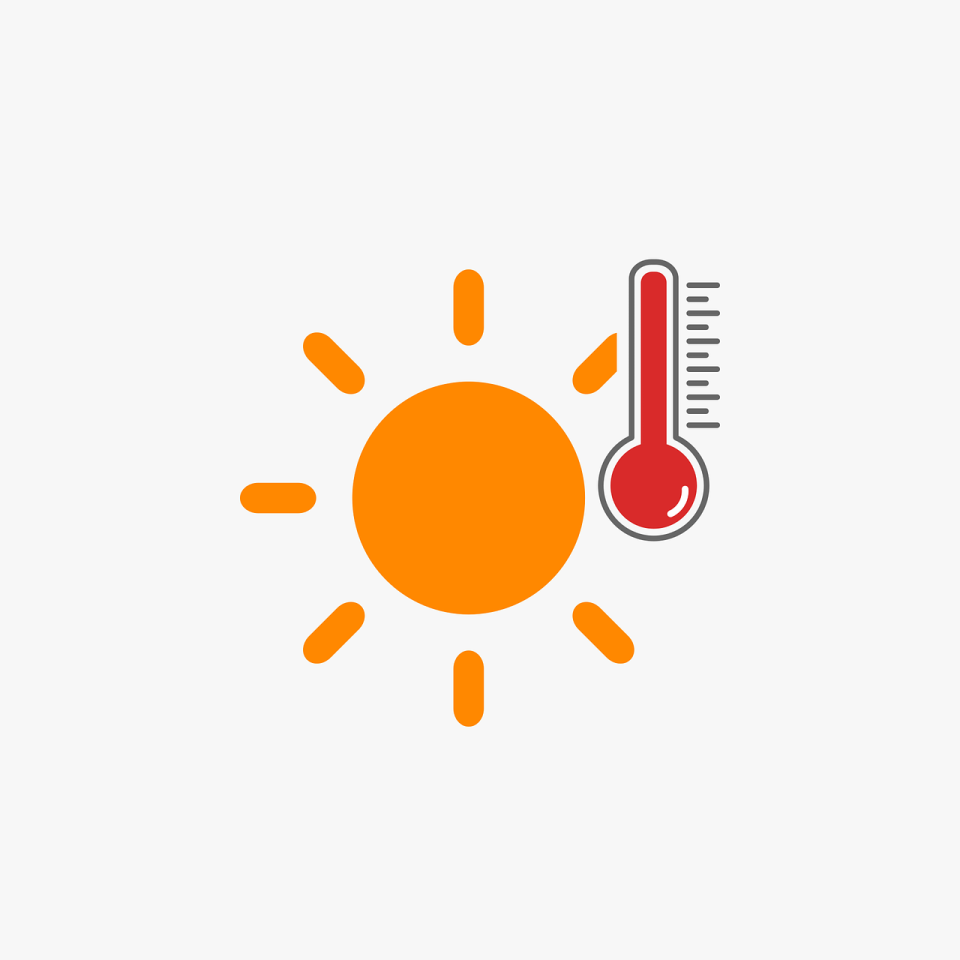 weather, forecast, icon, sun, sunny, nature, day, clear, hot, extreme, temperature, burn, cutout