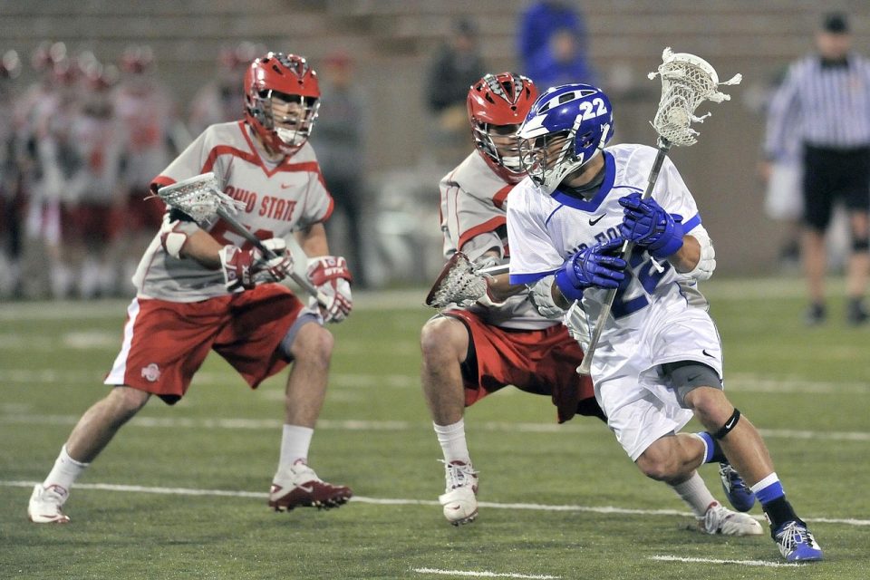 lacrosse, sports, competition, teams, nature, players, field, grass, ohio state university, air force academy, outside, colorado springs, colorado