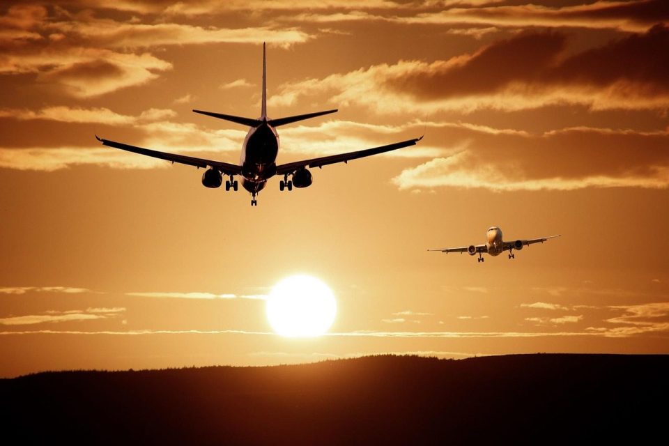plane, nature, flight, sunset, sun, sunlight, silhouette, passenger aircraft, aircraft, airplane, flying, scenery