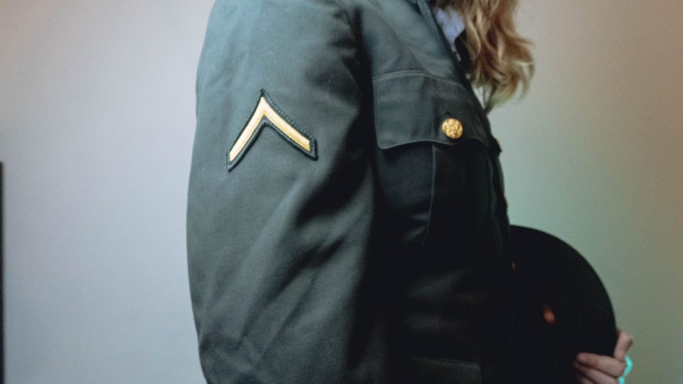 a person wearing a black jacket